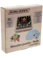 Дървен пъзел Kruzzel - Ферма, 132 части