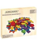 Дървен пъзел Kruzzel - Геометрични фигури