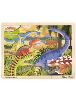 Дървен пъзел Melissa & Doug - Динозаври 