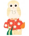 Дървен пъзел Orange Tree Toys - Горска сова
