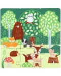 Дървен пъзел Orange Tree Toys - Горски животни, 9 части 