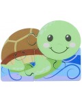Дървен пъзел Orange Tree Toys - Костенурка, 4 части