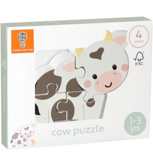 Дървен пъзел  Orange Tree Toys - Крава