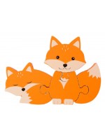 Дървен пъзел Orange Tree Toys - Лисички