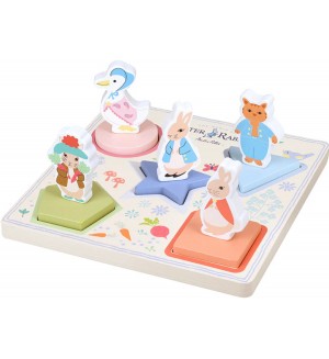 Дървен пъзел Orange Tree Toys  Peter Rabbit - С триизмерни форми