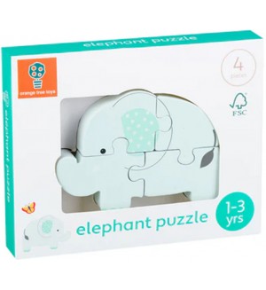 Дървен пъзел Orange Tree Toys - Слон