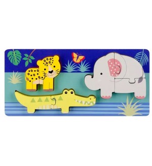 Дървен пъзел Orange Tree Toys  - Животни