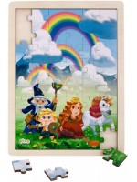 Дървен пъзел от 48 части Pino Приказки - Дъга