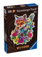 Дървен пъзел Ravensburger от 150 части - Шарена лисица