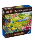 Дървен пъзел Ravensburger от 500 части - Дива градина