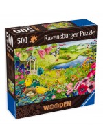 Дървен пъзел Ravensburger от 500 части - Дива градина