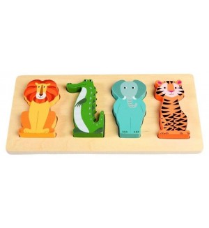 Дървен пъзел Rex London Colourful Creatures - Животни
