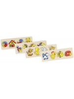  Дървен пъзел с дръжки Goki - Асортимент