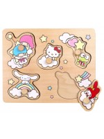 Дървен пъзел с дръжки Micki - Hello Kitty, 5 части Дървен пъзел с дръжки Micki - Hello Kitty, 5 части