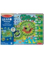 Дървен пъзел с механизъм Melissa & Doug - Animal Chase, 24 части