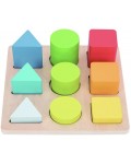 Дървен пъзел-сортер Tooky Toy - Форми и цветове 