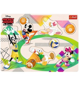 Дървен пъзел Trefl - Мики Маус и приятели, 8 части Дървен пъзел Trefl - Мики Маус и приятели, 8 части