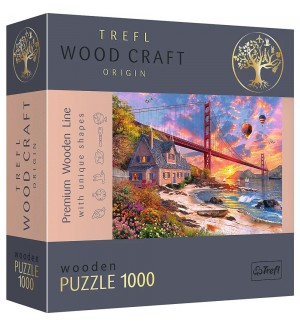 Дървен пъзел Trefl от 1000 части - Красив залез