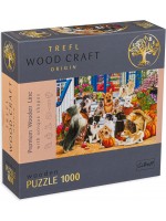 Дървен пъзел Trefl от 1000 части - Кучешко приятелство