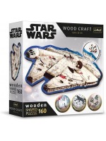 Дървен пъзел Trefl от 160 части - Millennium Falcon