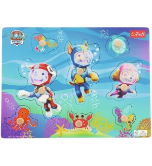 Дървен пъзел Trefl - Пес патрул под водата, 8 части Дървен пъзел Trefl - Пес патрул под водата, 8 части