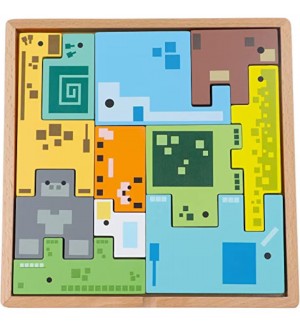 Дървен пъзел Trefl - Pixel Gang