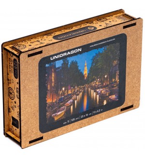 Дървен пъзел Unidragon от 125 части - Амстердам
