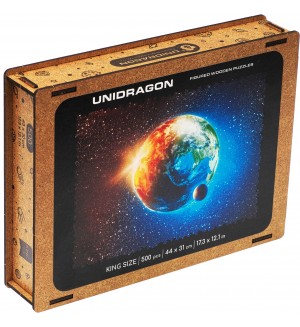Дървен пъзел Unidragon от 500 части - Планетата Земя