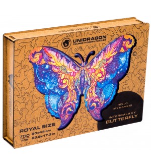 Дървен пъзел Unidragon от 700 части - Пеперуда