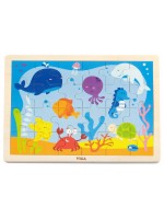 Дървен пъзел Viga - Океан, 24 елемента