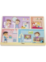 Дървен пъзел Viga Toys - Ежедневни дейности