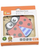 Дървен пъзел Viga Toys - Калинка, 4 части