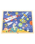 Дървен пъзел Viga Toys - Космос, 48 части