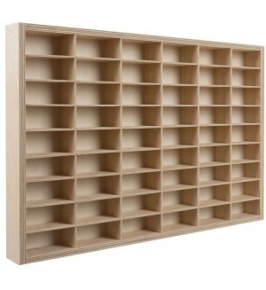 Дървен рафт за колички Kruzzel - С 54 отделения