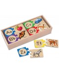 Дървен самокоригиращ се пъзел Melissa & Doug - Английска азбука