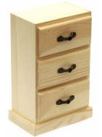Дървен скрин за бижута Ем Арт - 18 x 7.3 x 10.5 cm