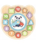 Дървен сортер Hi Pando - 3D часовник