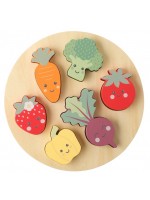 Дървен сортер Orange Tree Toys - Щастливи зеленчуци