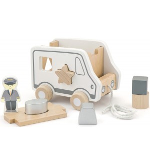 Дървен сортер Viga Toys - Камион за дърпане