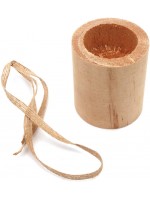 Дървен свещник за чаена свещ Ем Арт - 7 x 6 cm