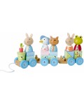 Дървен влак за дърпане Orange Tree Toys Peter Rabbit - Пъзел