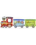 Дървена активна дъска Viga Toys - Влак, за стена
