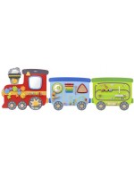 Дървена активна дъска Viga Toys - Влак, за стена