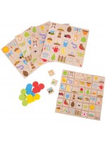 Дървена детска игра Bigjigs - Бинго градина