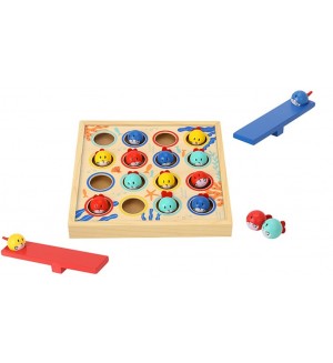 Дървена детска игра Tooky Toy - Летящи рибки
