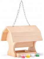 Дървена детска играчка Woody - Оцвети своя къщичка за птички 