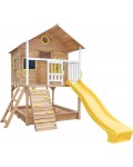 Дървена детска къща Ginger Home - С пясъчник и пързалка