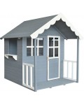 Дървена детска къща Ginger Home - С веранда, сива