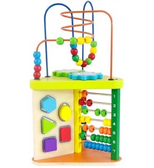 Дървена дидактическа кула със сметало Acool Toy