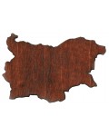 Дървена фигурка Ем Арт - Карта на България, 7 x 4.8 cm (4 бр.)